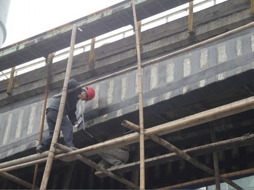 曼卡特碳纖維布施工現(xiàn)場(chǎng)