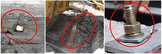 幕墻用化學(xué)錨栓安裝不規(guī)范的情況