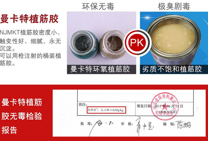 曼卡特植筋膠，安全放心！