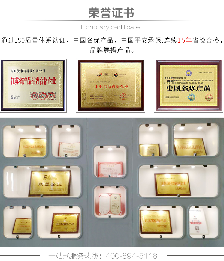 曼卡特多次獲權(quán)威認(rèn)證和多項(xiàng)榮譽(yù)證書(shū)！