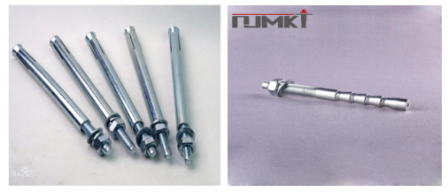 膨脹螺栓（左）和曼卡特定性化學(xué)螺栓（右）